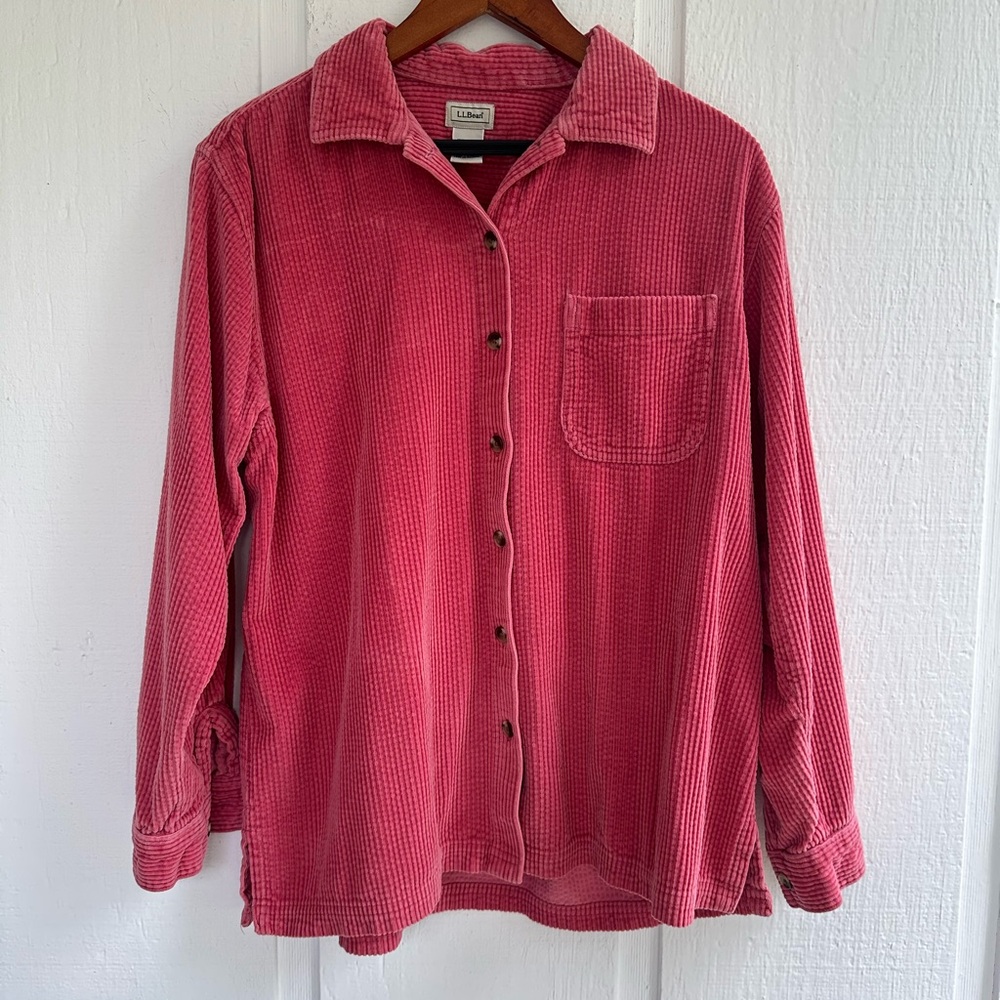 Vintage LL Bean Corduroy Button Down Size M